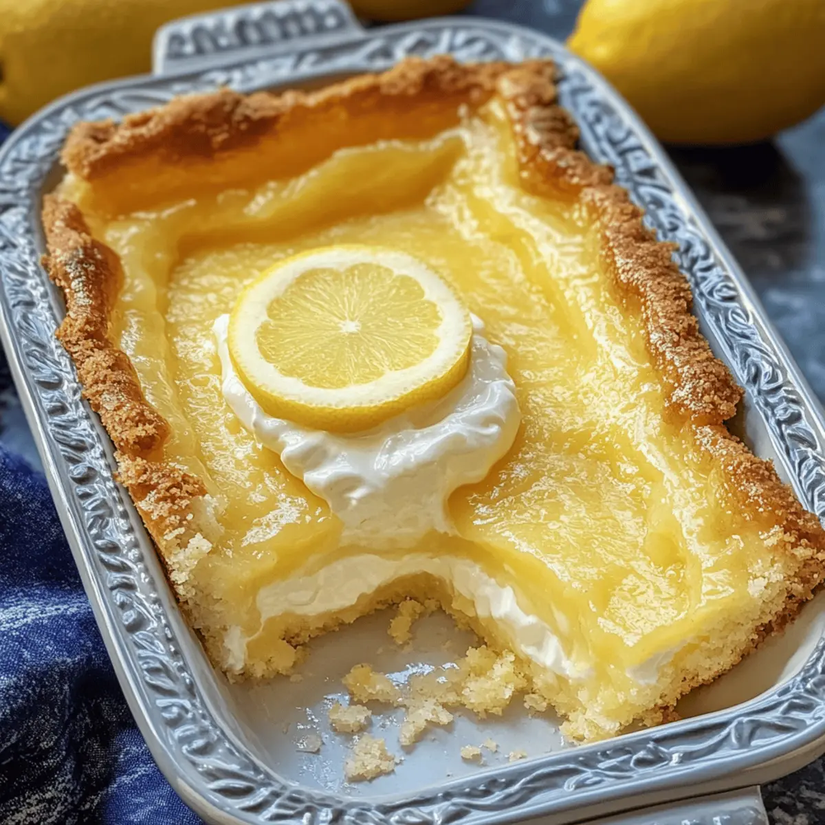 Lemon Cream Cheese Dump Cake