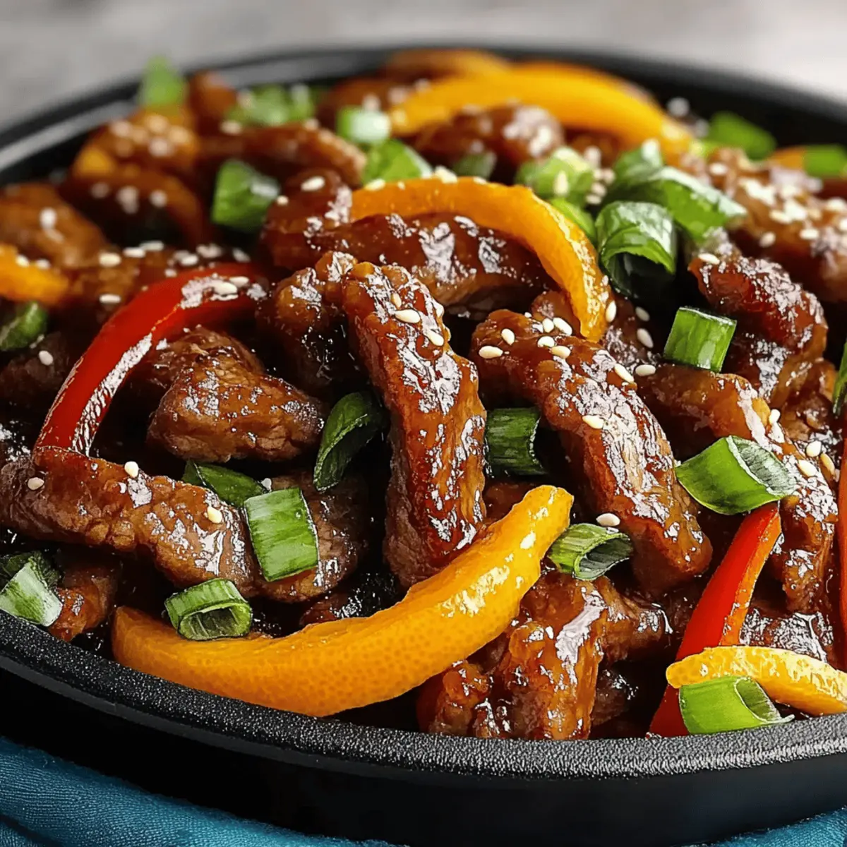 Sticky Orange Beef