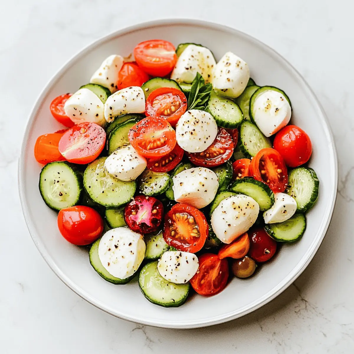 Fresh Cucumber Caprese Salad That's Perfect for Summer Days 4 Fresh Cucumber Caprese Salad