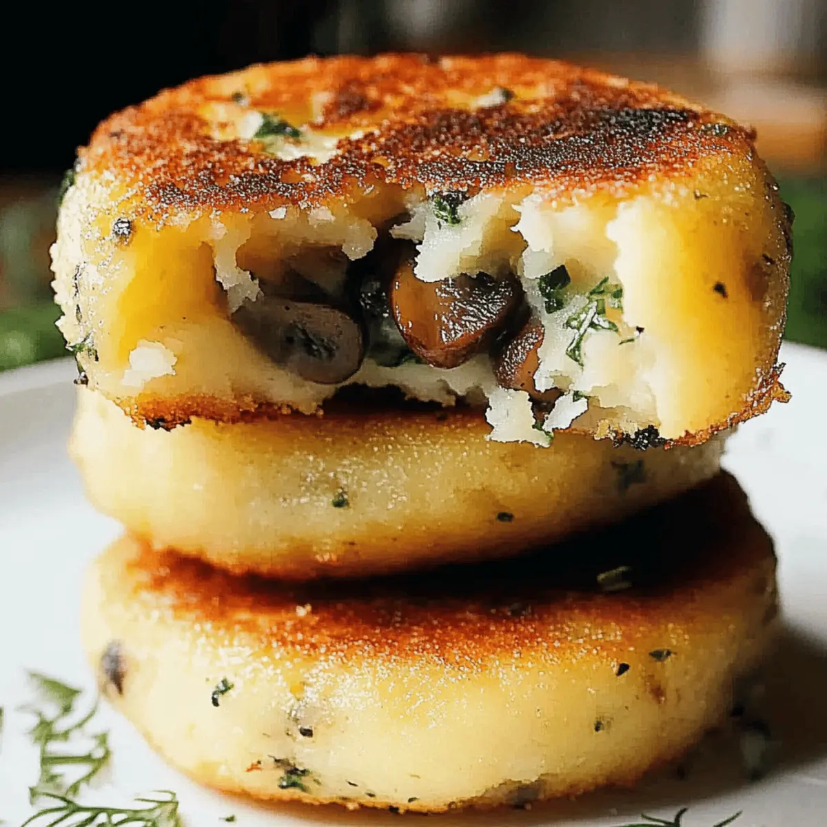 Mushroom Stuffed Potato Cakes g9z8r7