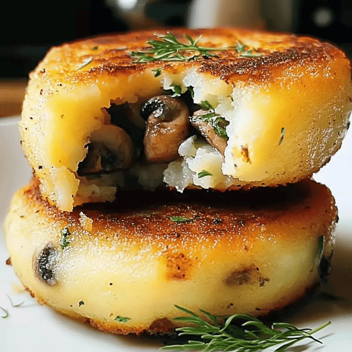 Mushroom Stuffed Potato Cakes kchhyb