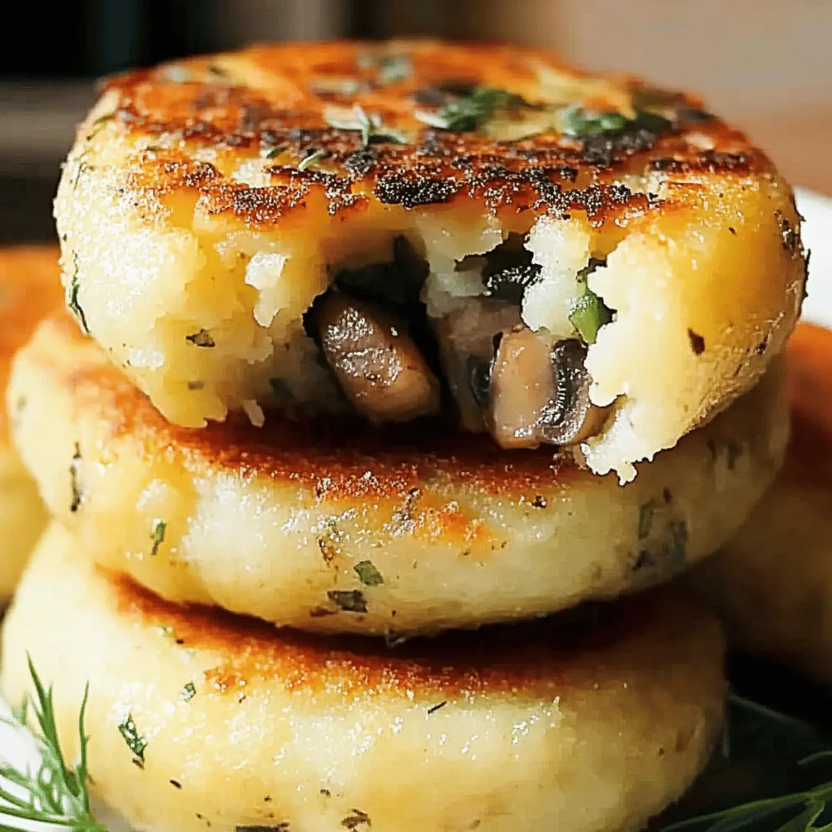 Mushroom Stuffed Potato Cakes ltcjiu