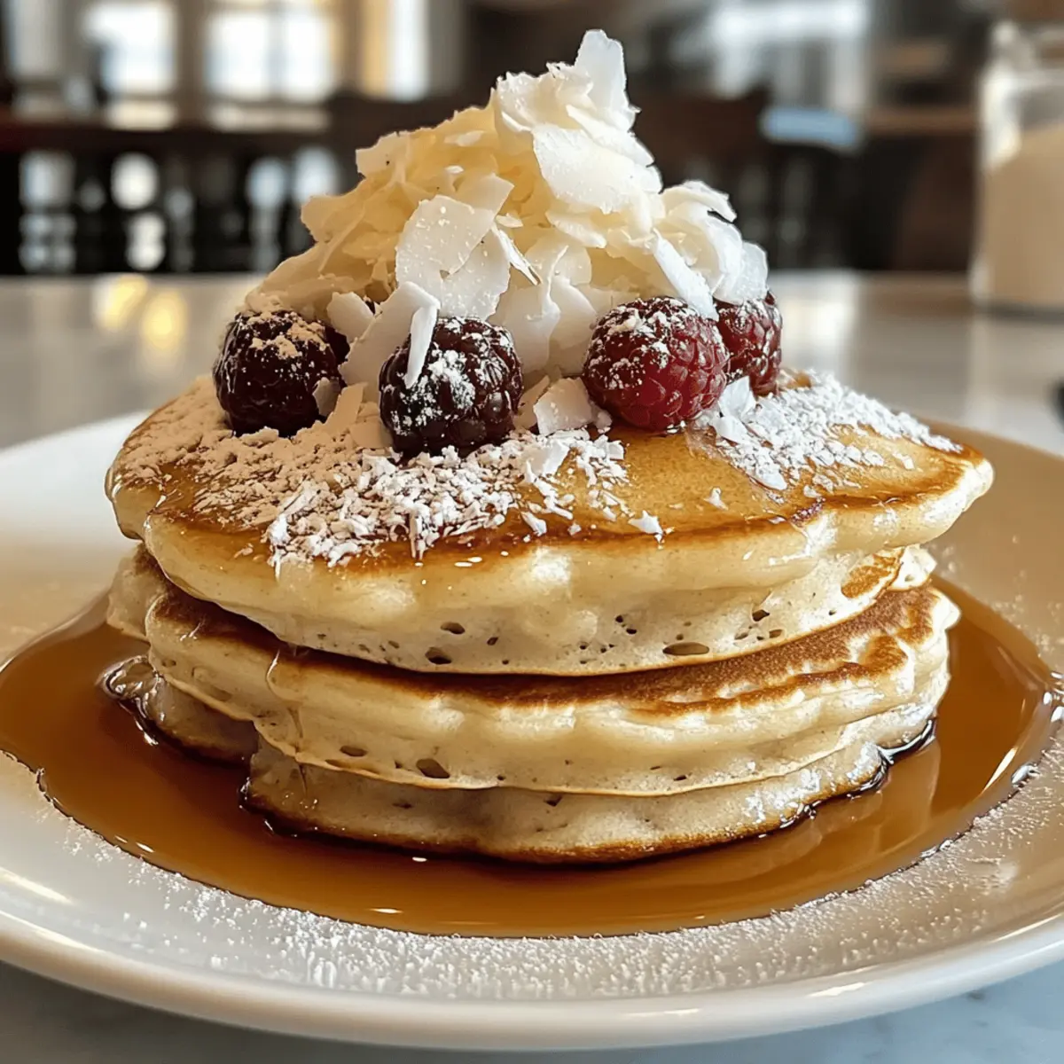 Sweet Coconut Cream Pancakes lkmjbu