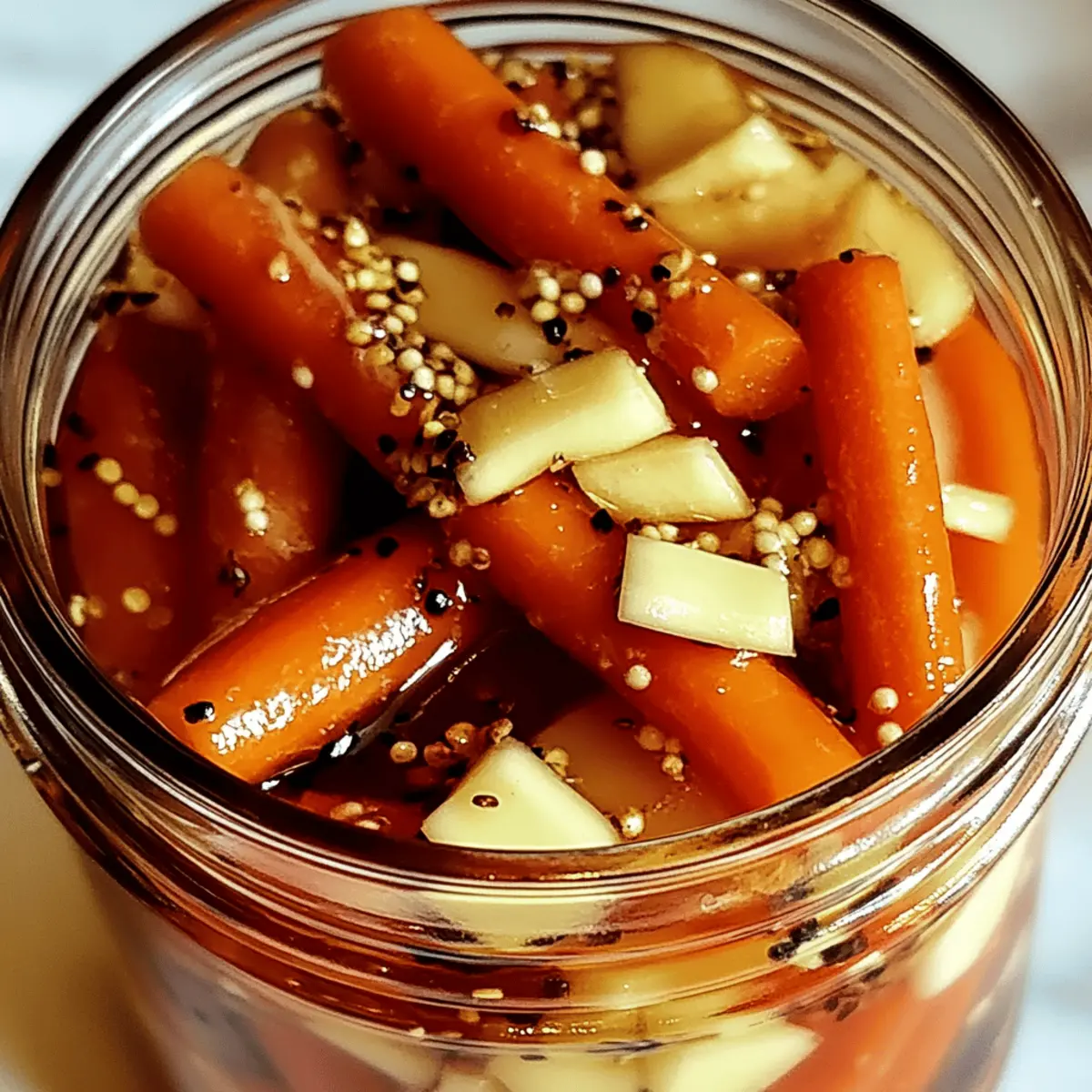 Zesty Garlic Ginger Pickled Carrots aada0l