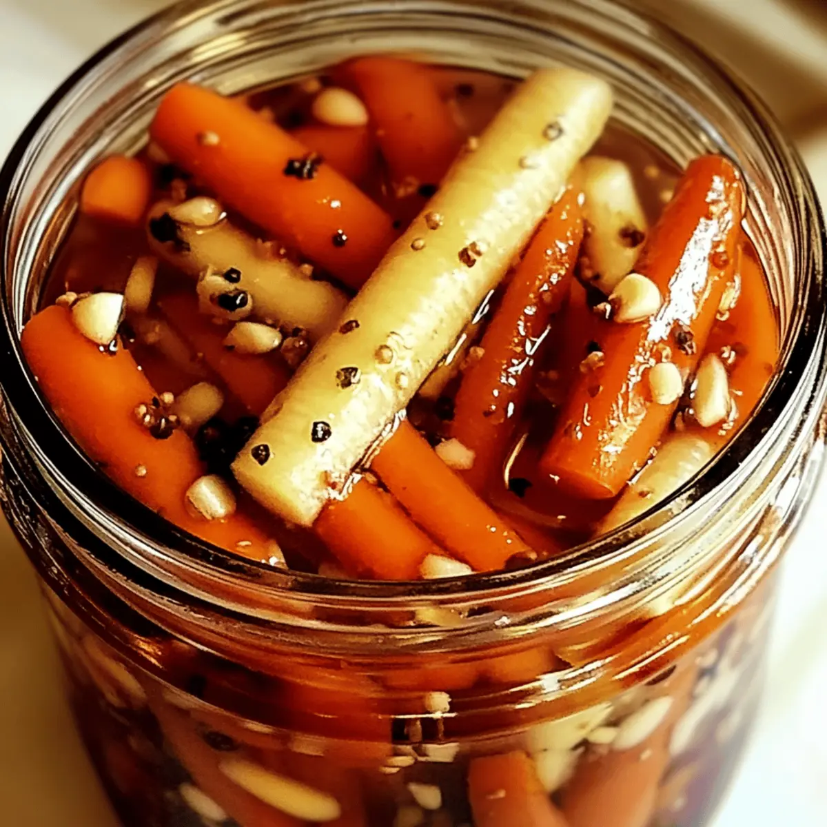 Zesty Garlic Ginger Pickled Carrots ar3kby