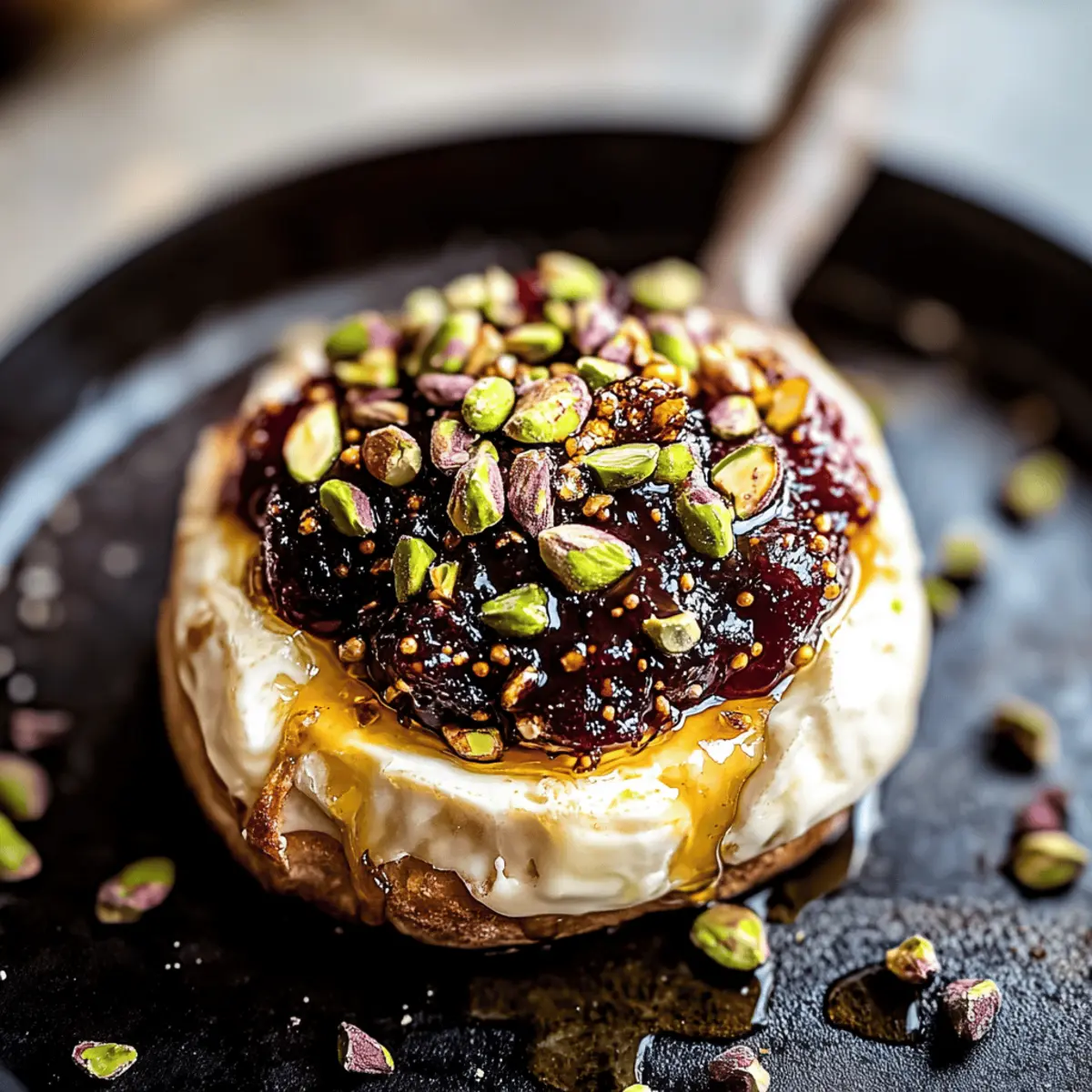 Brie with Honey Fig and Pistachio wvhyck