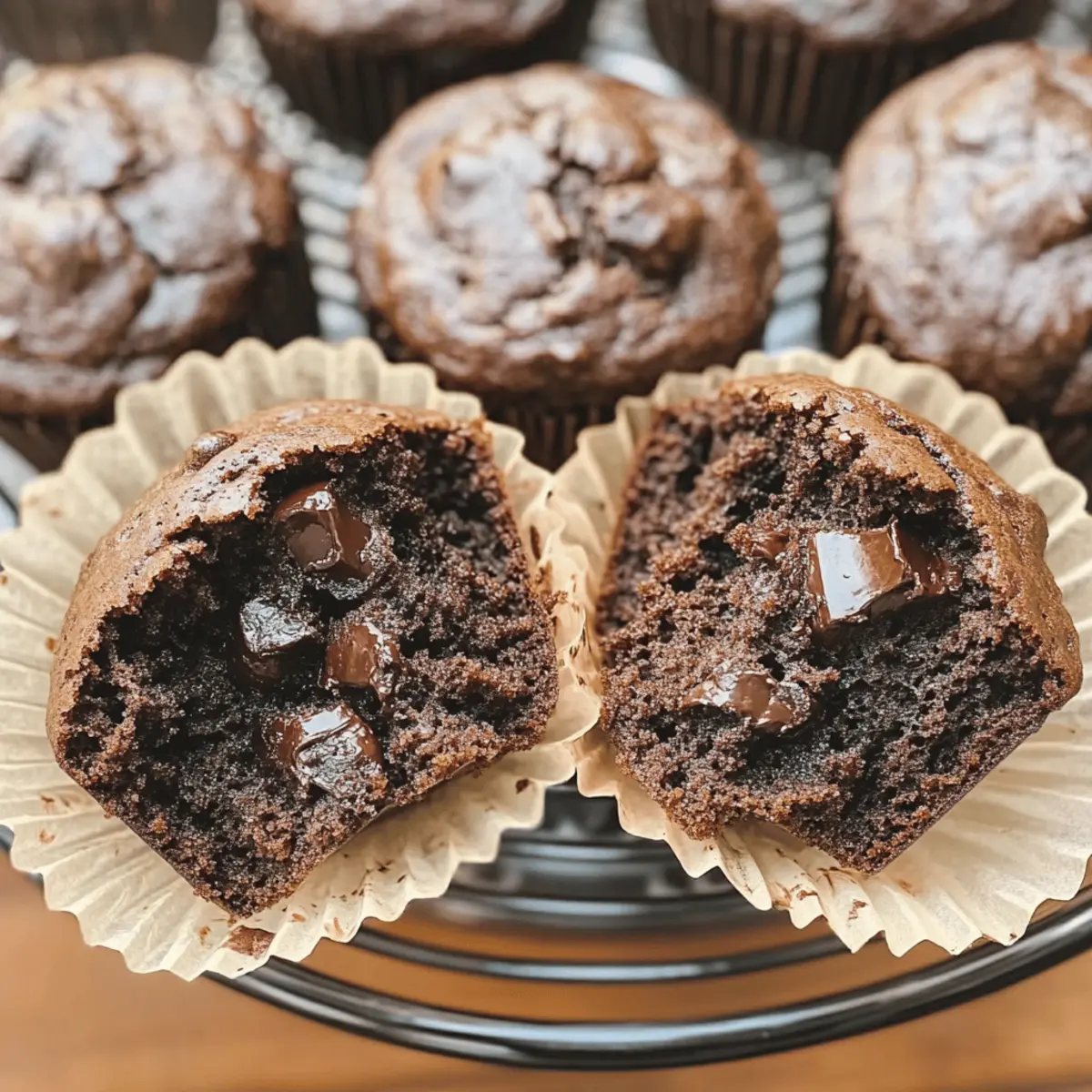 Double Chocolate Sourdough Muffins r55qp3