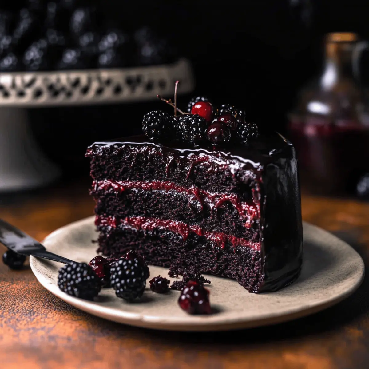 Spooky Black Velvet Halloween Cake dar2ef