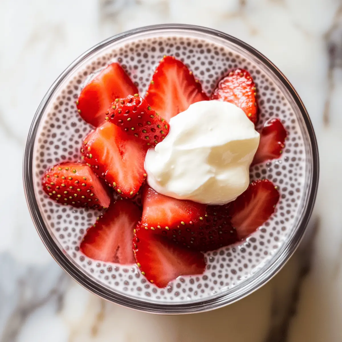 Strawberry Cheesecake Chia Seed Pudding adt4kt