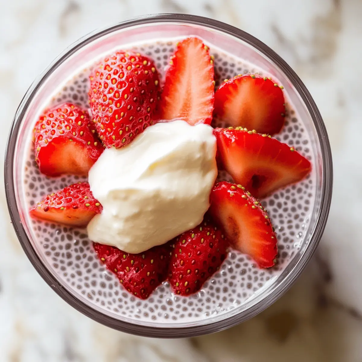 Strawberry Cheesecake Chia Seed Pudding ieoyam