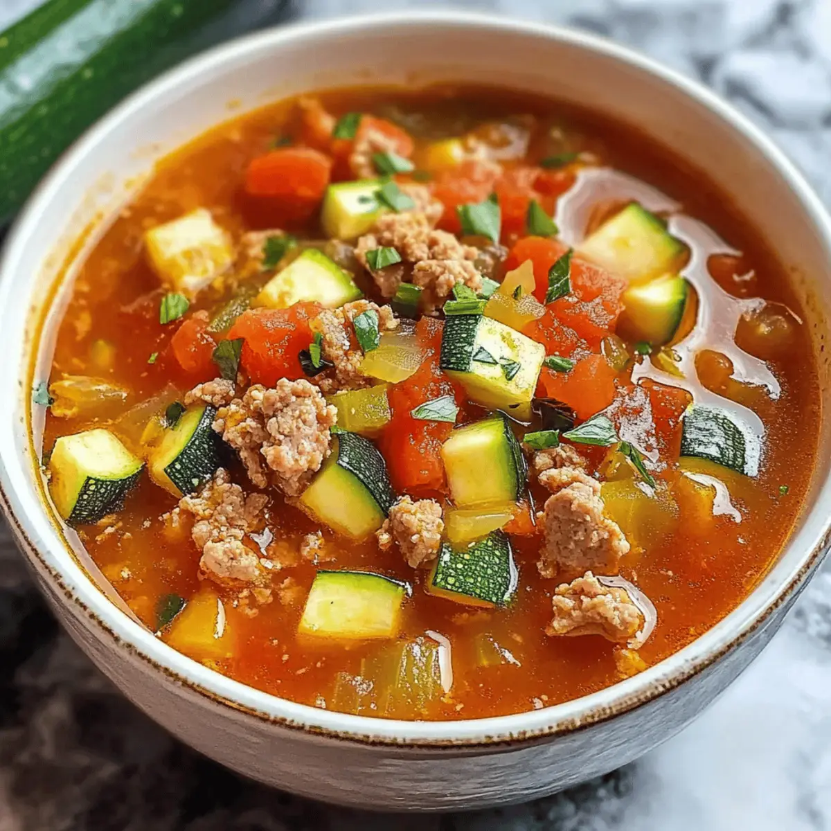 Zucchini Tomato Italian Sausage Soup o4i3eu