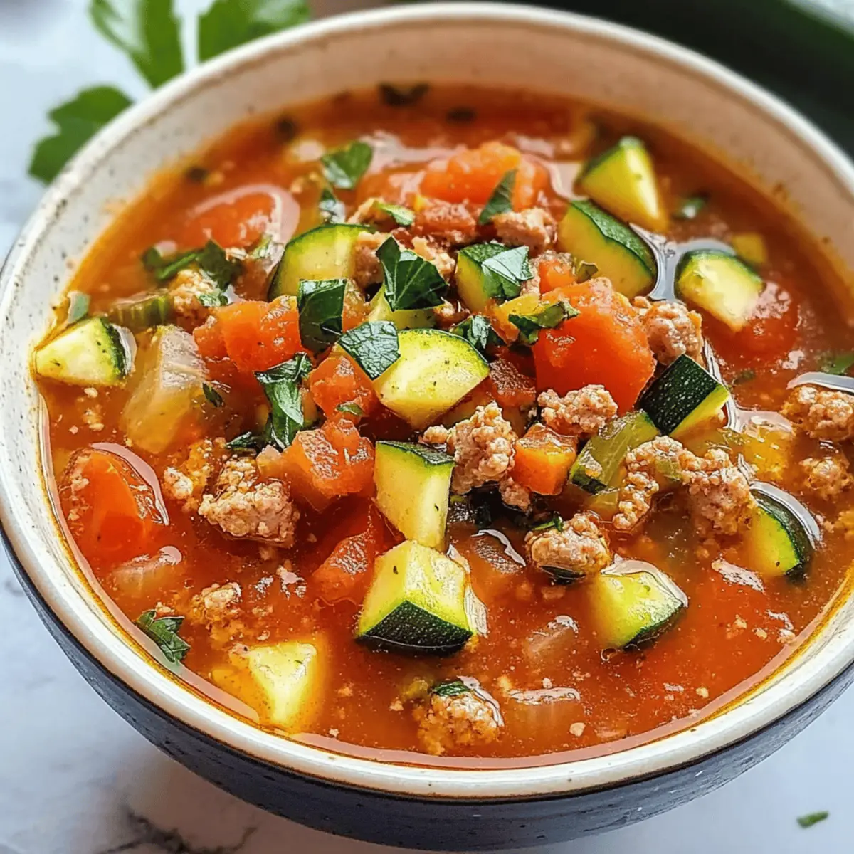 Zucchini Tomato Italian Sausage Soup rpn44m