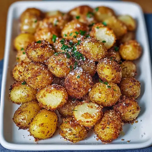 Crispy Parmesan Crusted Baby Potatoes