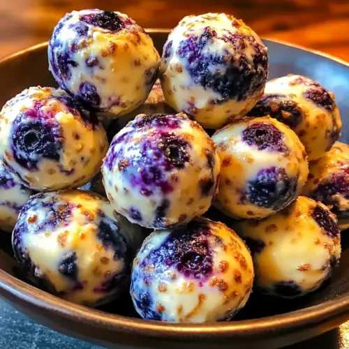 Lemon Blueberry Cottage Cheese Protein Bites