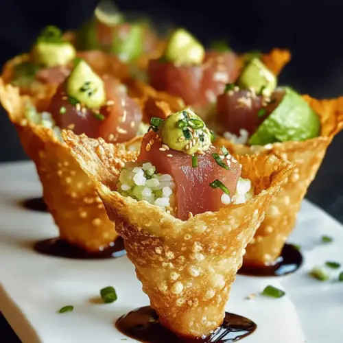 Sushi Wonton Cones