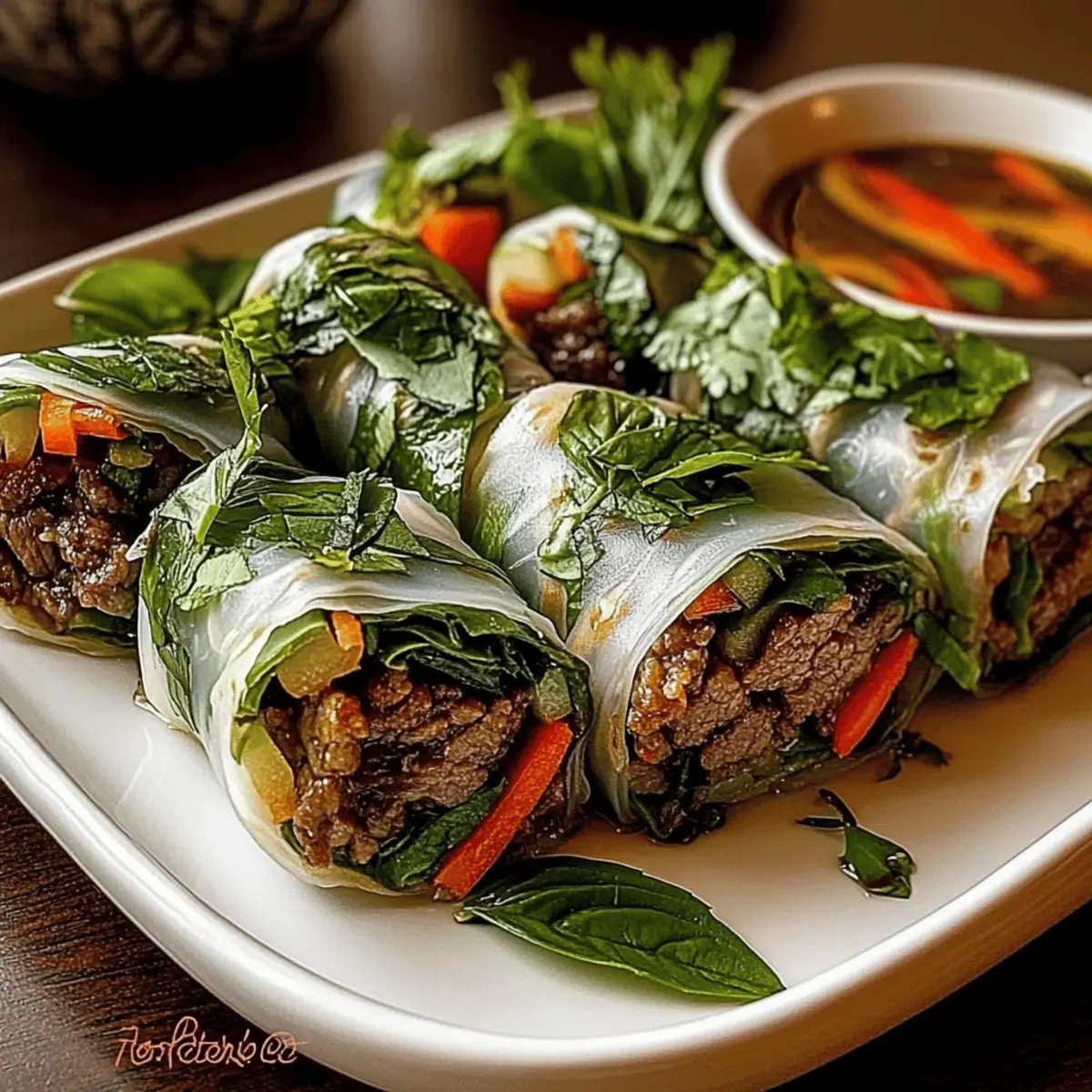 Thai Basil Beef Rolls b21vca