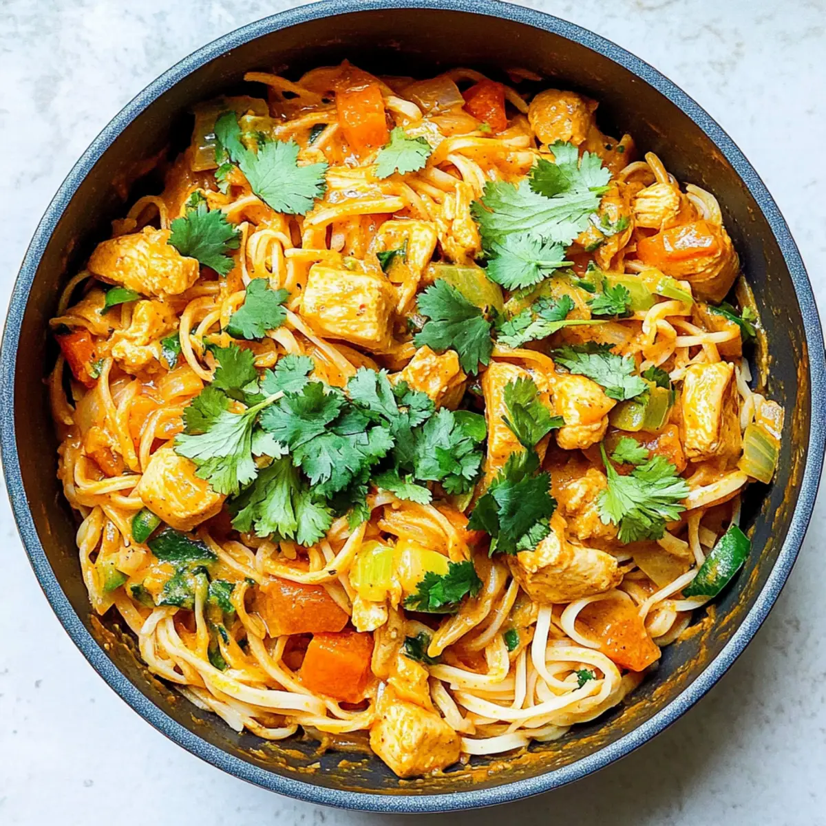 Irresistible Coconut Curry Chicken and Rice Noodles Recipe