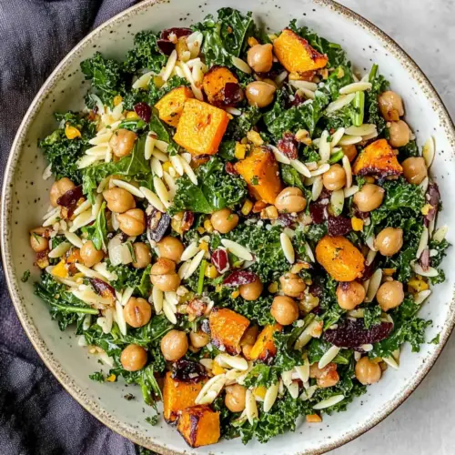 Kale Orzo Salad with Maple Lime Vinaigrette