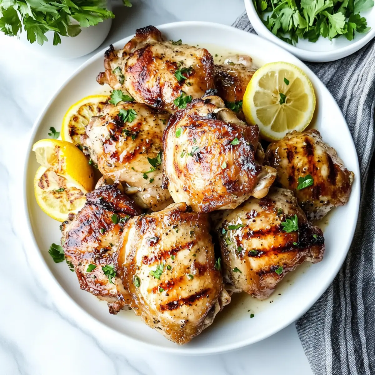 Lemon Garlic Chicken Thighs