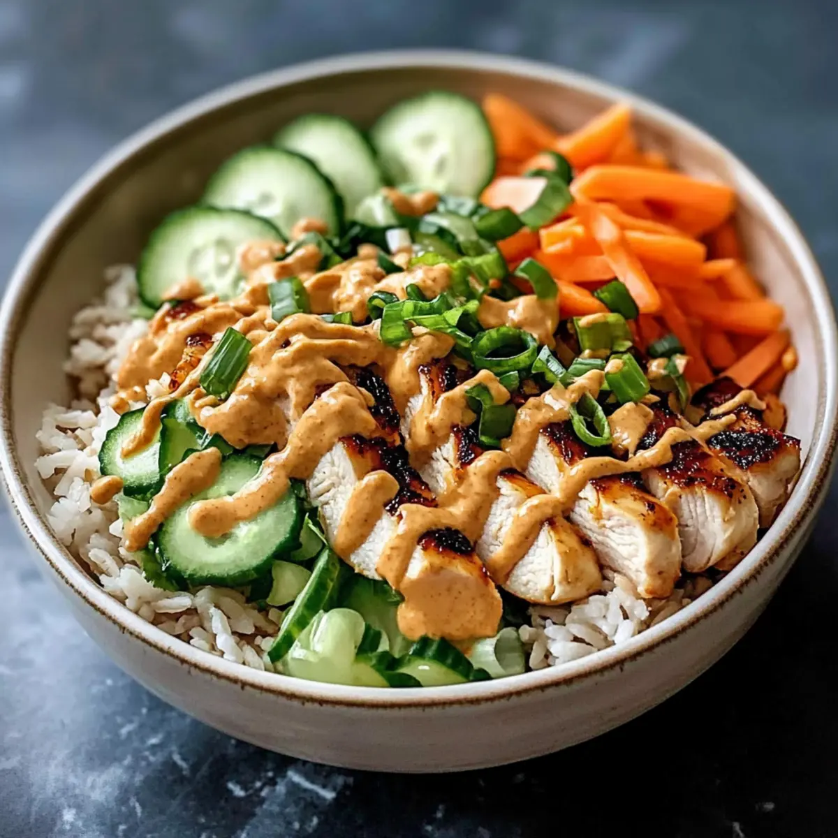 Thai Peanut Chicken Buddha Bowl