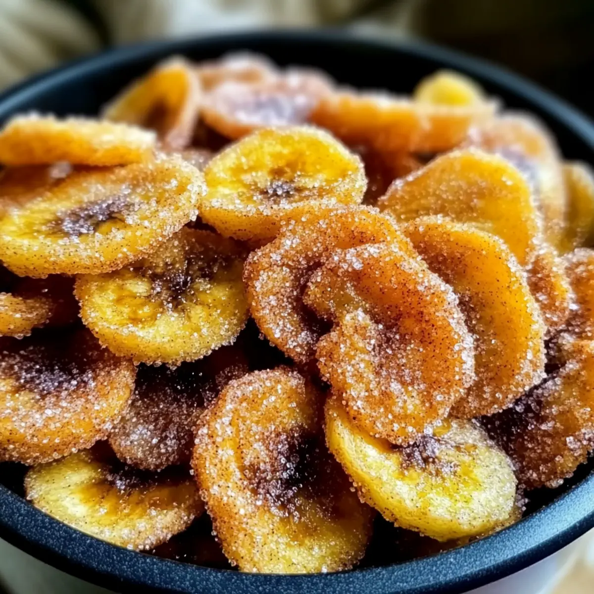 Cinnamon-Sugar Air Fryer Banana Chips