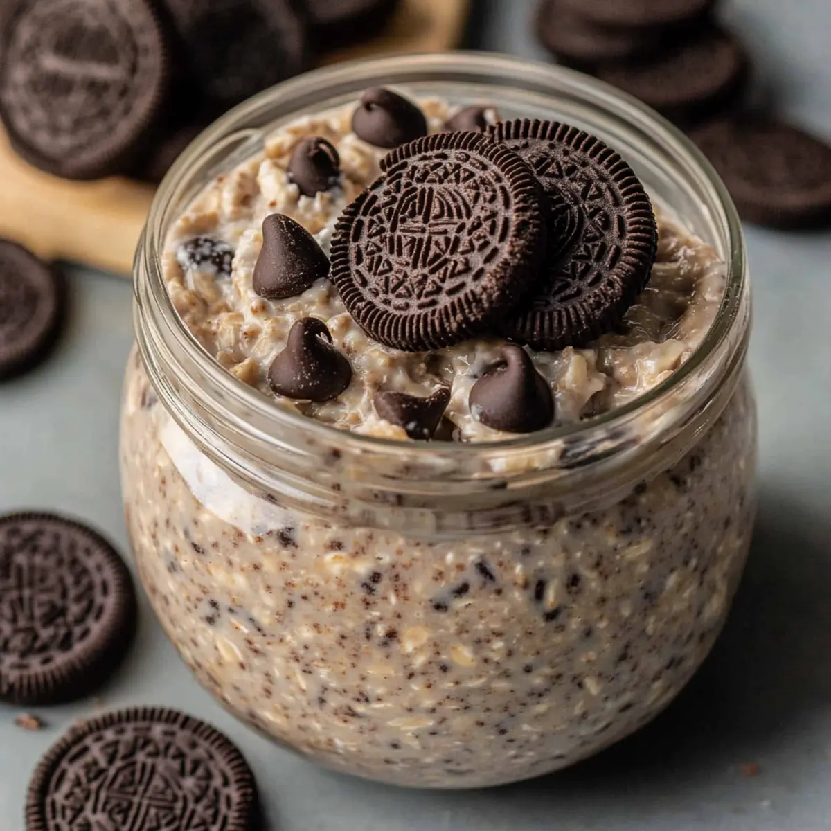 Cookies and Cream Oreo Overnight Oats
