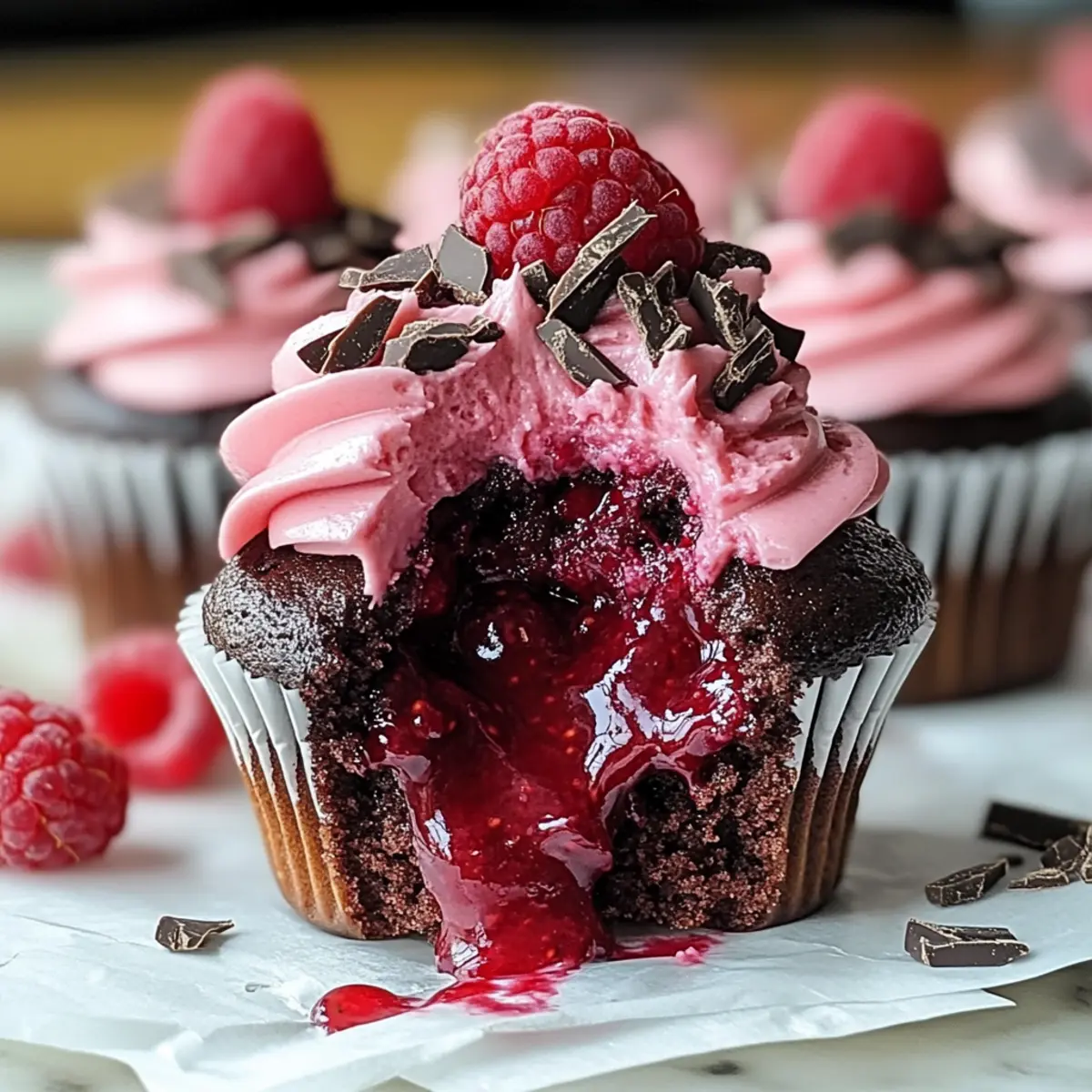 Irresistible Raspberry Chocolate Lava Cupcakes Recipe