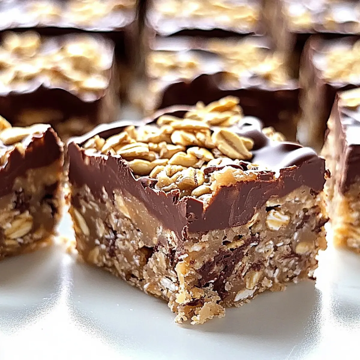 No Bake Chocolate Oatmeal Bars