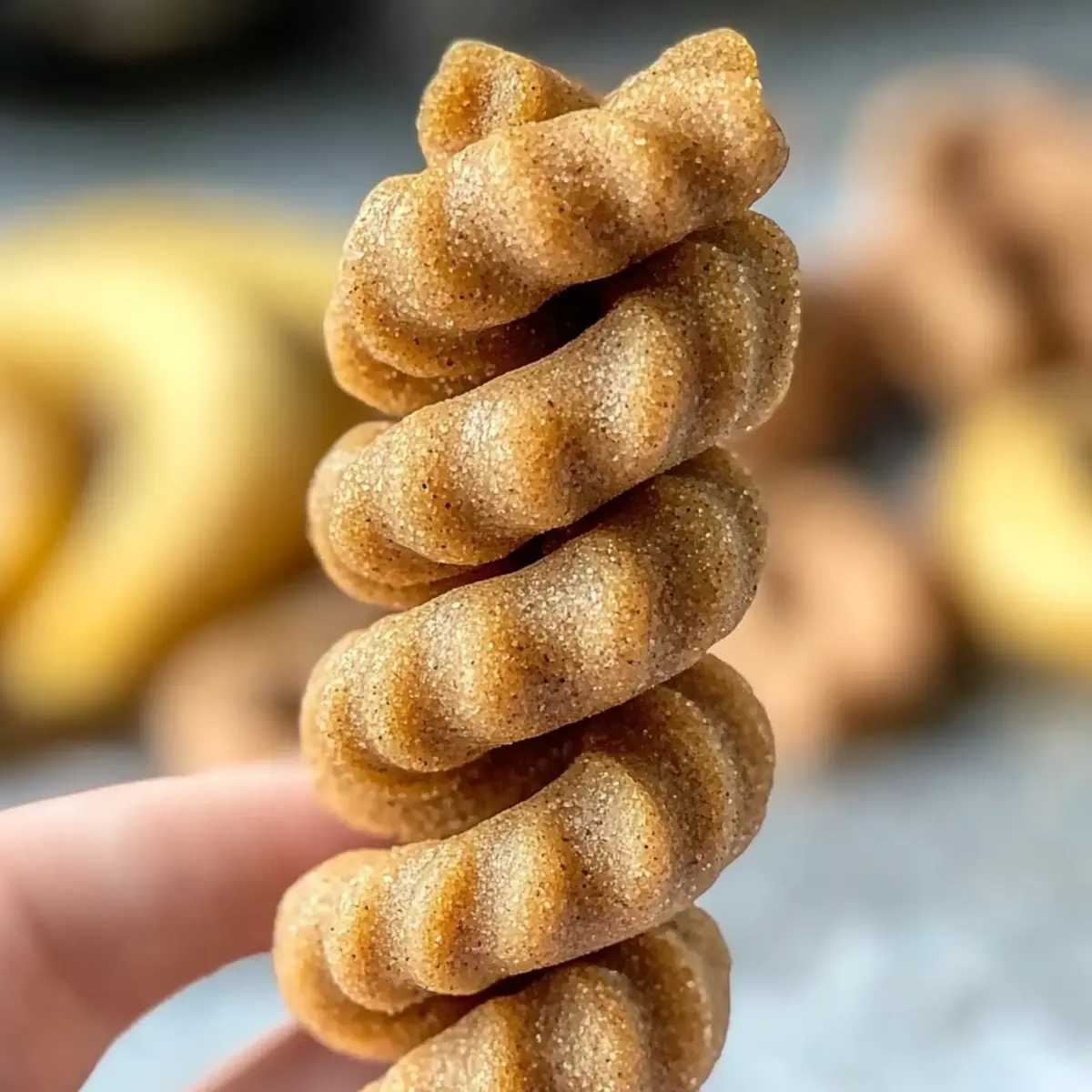 Peanut Butter Banana Twist Dog Treats
