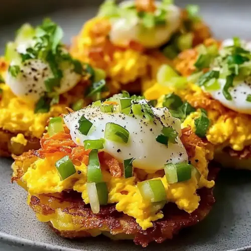 Loaded Hash Browns with Scrambled Eggs for Breakfast Bliss 6 Loaded Hash Browns with Scrambled Eggs